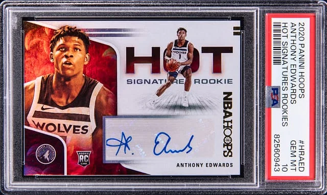 2020-21 Panini Hoops Anthony Edwards Hot Signatures Rookies #HRAED card image