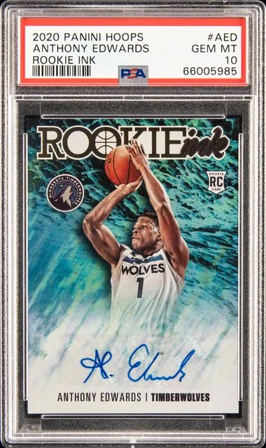 2020-21 Panini Hoops Anthony Edwards Ink #RI-AED card image