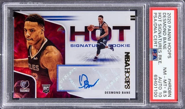 2020-21 Panini Hoops Desmond Bane Hot Signatures Rookies #HR-DBN card image