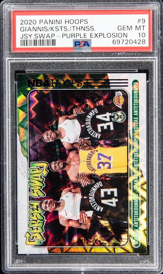 2020-21 Panini Hoops Giannis Antetokounmpo/Thanasis Antetokounmpo/Kostas Antetokounmpo #9 card image