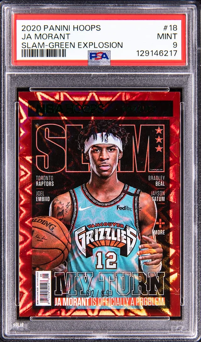 2020-21 Panini Hoops Ja Morant Slam-Green Explosion #18 card image