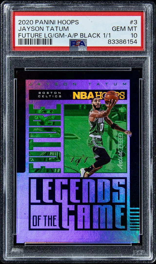 2020-21 Panini Hoops Jayson Tatum Future Legends of the Game Artist Proof Black #3 card image