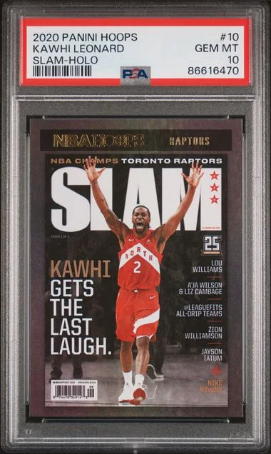2020-21 Panini Hoops Kawhi Leonard Slam Holo #10 card image