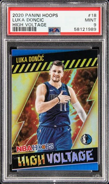 2020-21 Panini Hoops Luka Doncic High Voltage #18 card image