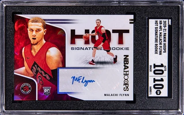 2020-21 Panini Hoops Malachi Flynn Hot Signature #HR-MFL card image