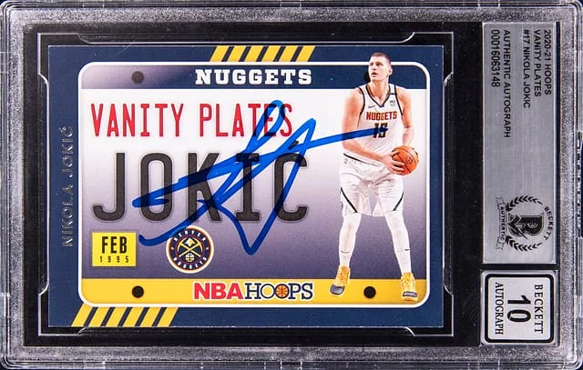 2020-21 Panini Hoops Nikola Jokic Vanity Plates #17 card image