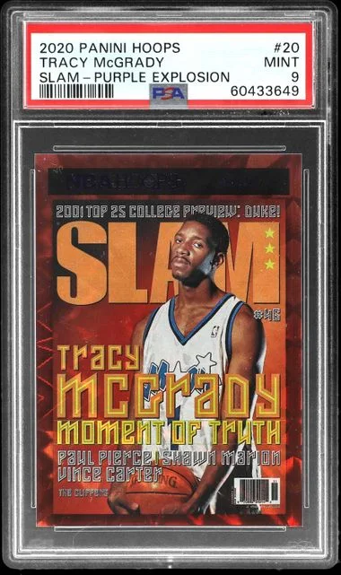 2020-21 Panini Hoops Tracy McGrady Slam Purple Explosion #20 card image