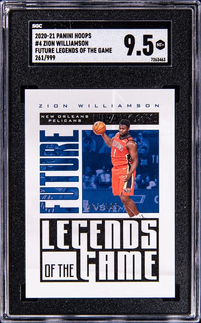 2020-21 Panini Hoops Zion Williamson Future Legends Of The Game #4 card image