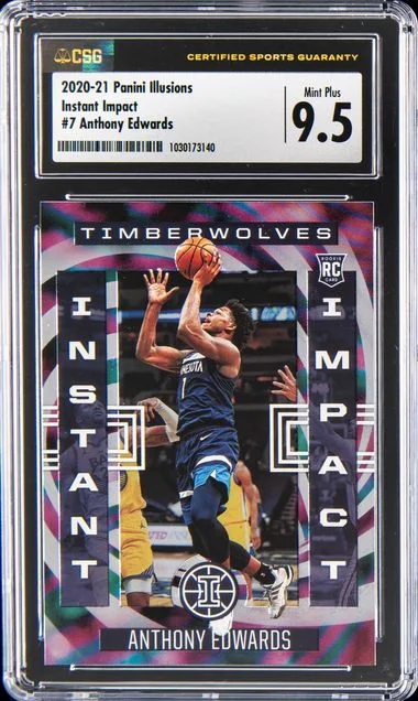 2020-21 Panini Illusions Anthony Edwards Instant Impact #7 card image