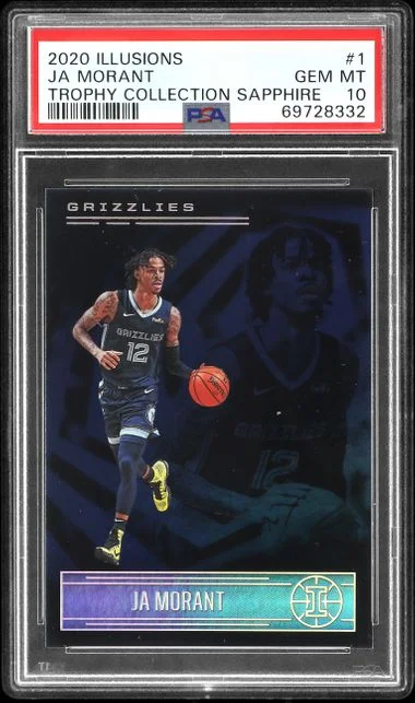 2020-21 Panini Illusions Ja Morant Trophy Collection Sapphire #1 card image