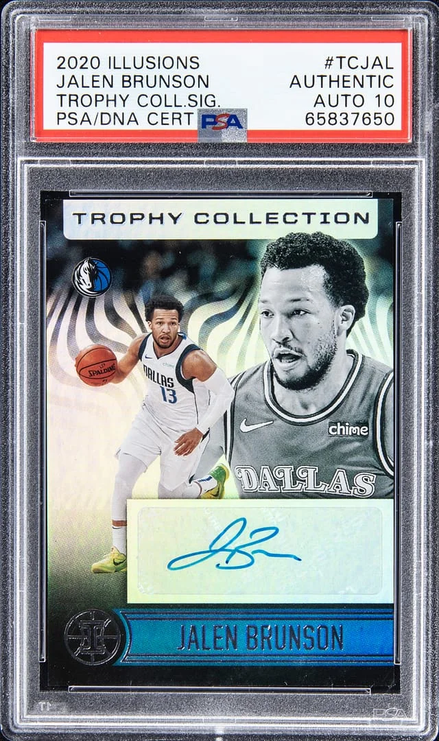 2020-21 Panini Illusions Jalen Brunson Trophy Collection Signatures #TC-JAL card image