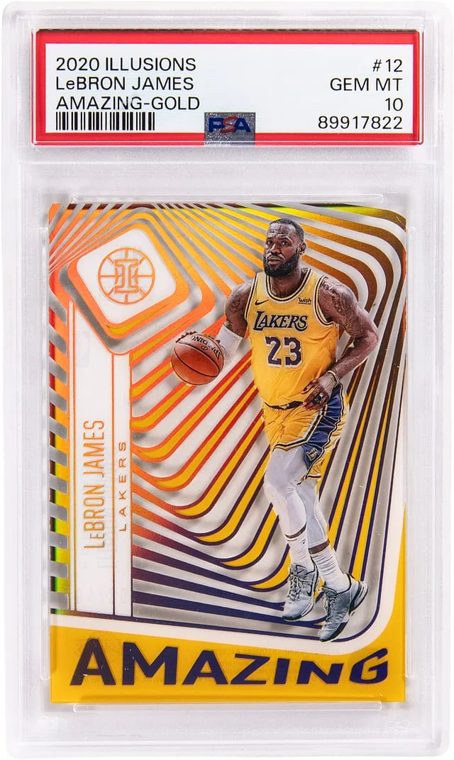 2020-21 Panini Illusions LeBron James Amazing-Gold #12 card image