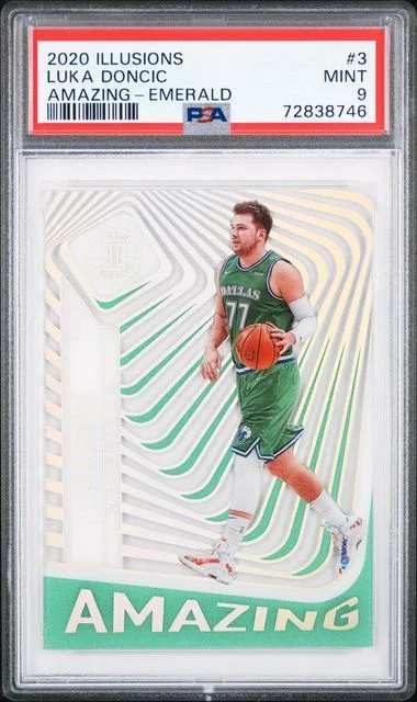 2020-21 Panini Illusions Luka Doncic Amazing Emerald #3 card image