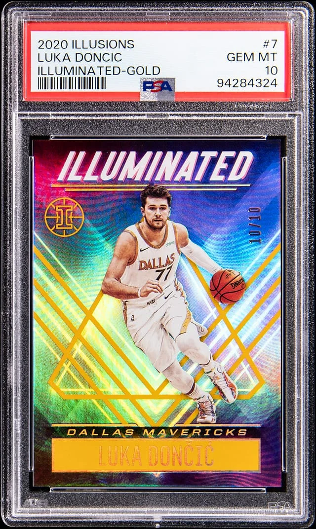 2020-21 Panini Illusions Luka Doncic Illuminated-Gold #7 card image