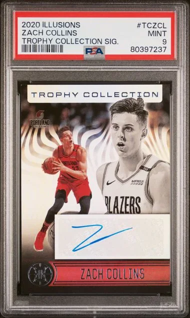 2020-21 Panini Illusions Zach Collins Trophy Collection Signatures #TC-ZCL card image