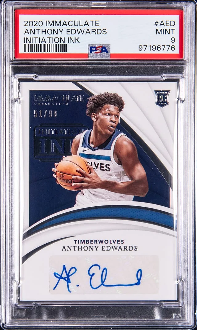 2020-21 Panini Immaculate Collection Anthony Edwards Initiation Ink #INI-AED card image