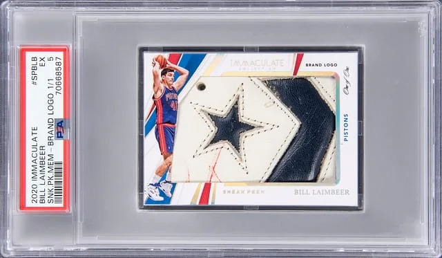 2020-21 Panini Immaculate Collection Bill Laimbeer Sneak Peak Memorabilia Brand Logo #SP-BLB card image
