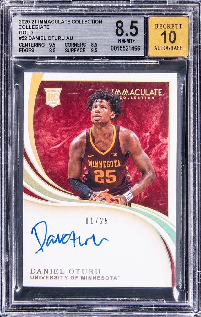 2020-21 Panini Immaculate Collection Daniel Oturu Collegiate #52 card image
