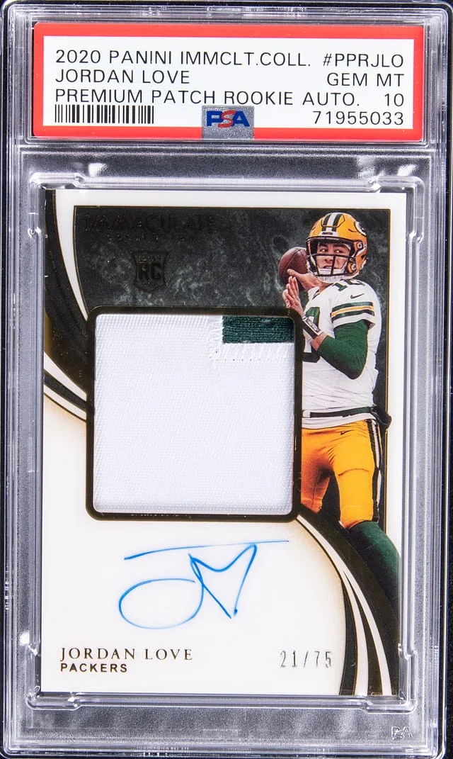 2020-21 Panini Immaculate Collection Jordan Love #PPR-JLO card image