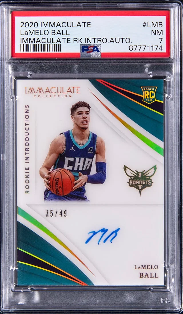 2020-21 Panini Immaculate Collection LaMelo Ball Introductions Autograph #LMB card image