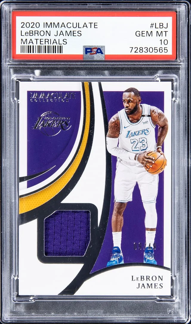 2020-21 Panini Immaculate Collection LeBron James Materials #MT-LBJ card image