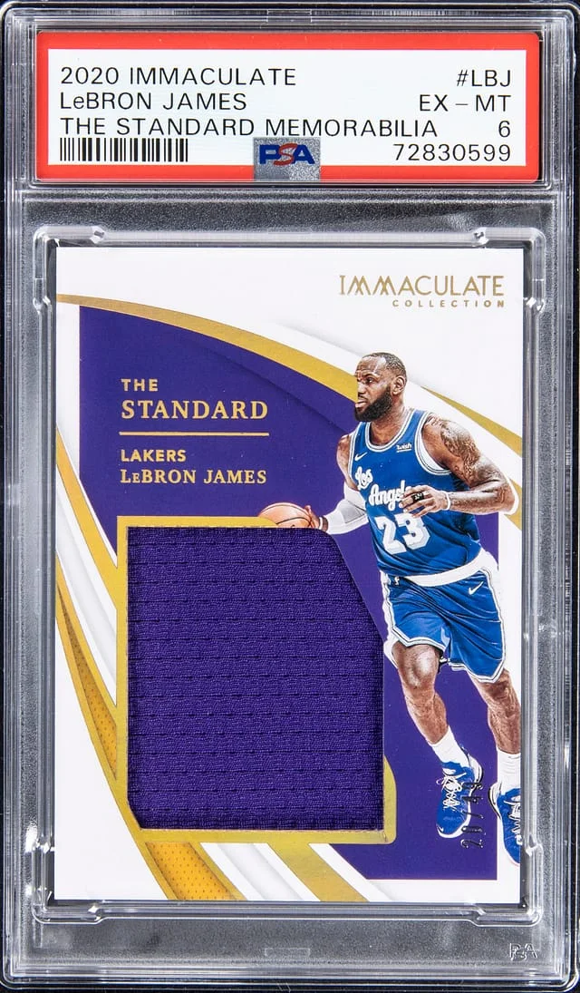 2020-21 Panini Immaculate Collection LeBron James The Standard Memorabilia #ST-LBJ card image
