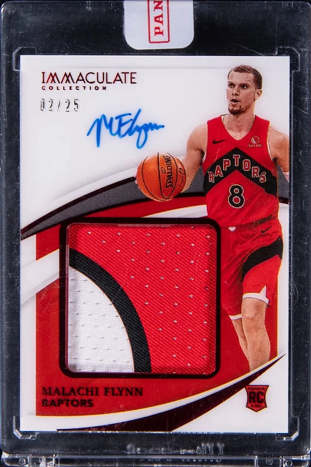 2020-21 Panini Immaculate Collection Malachi Flynn Premium Patch Autograph Red #PPA-MFL card image