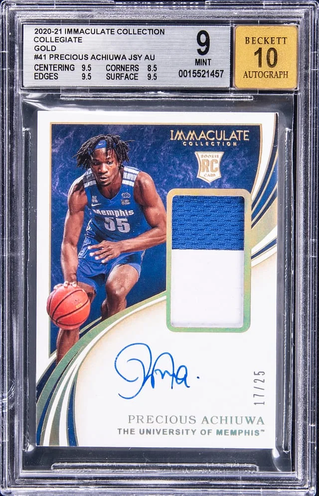 2020-21 Panini Immaculate Collection Precious Achiuwa Collegiate Gold #41 card image