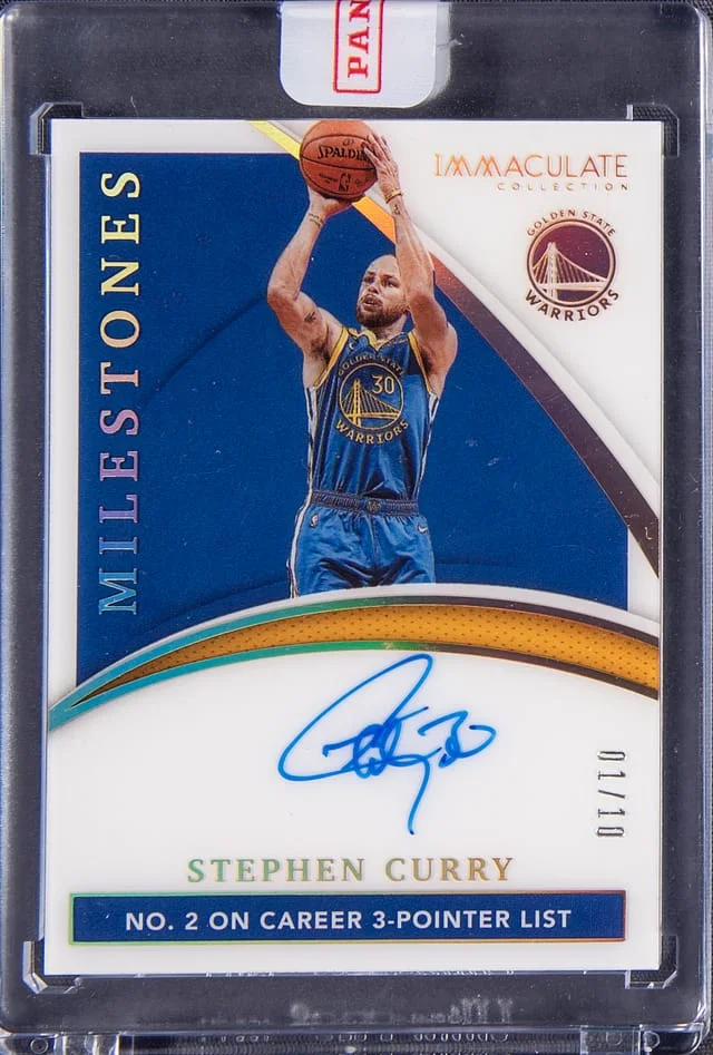 2020-21 Panini Immaculate Collection Stephen Curry Milestones #IMI-SC2 card image