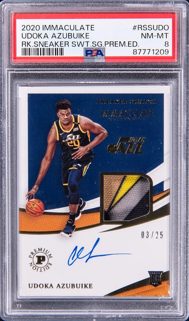 2020-21 Panini Immaculate Collection Udoka Azubuike Sneaker Swatches Signature Premium Edition #RSSUDO card image