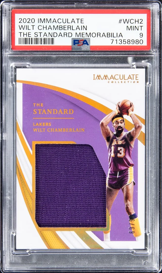 2020-21 Panini Immaculate Collection Wilt Chamberlain The Stand Memorabilia #ST-WCH2 card image