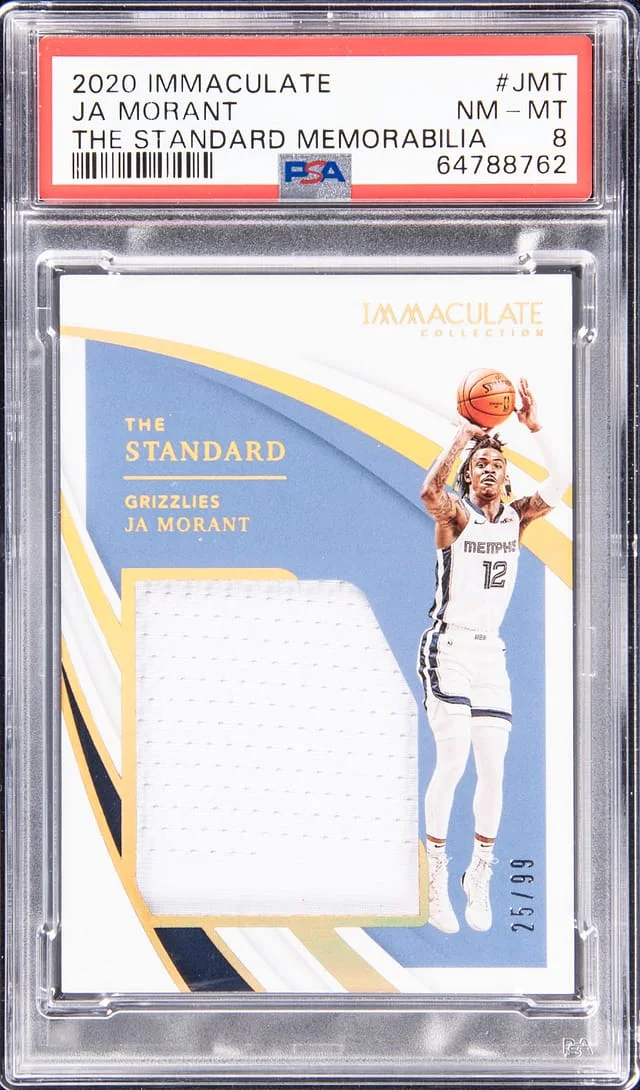 2020-21 Panini Immaculate Ja Morant The Standard Memorabilia #ST-JMT card image