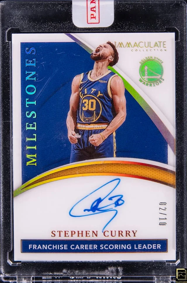 2020-21 Panini Immaculate Stephen Curry Milestones #IMI-SC1 card image