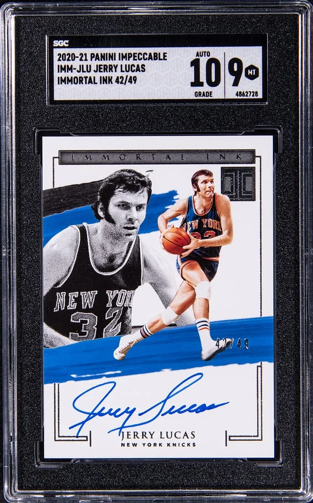 2020-21 Panini Impeccable Jerry Lucas Immortal Ink #IMM-JLU card image
