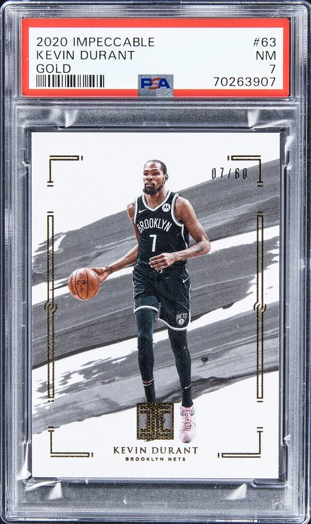 2020-21 Panini Impeccable Kevin Durant Gold #63 card image