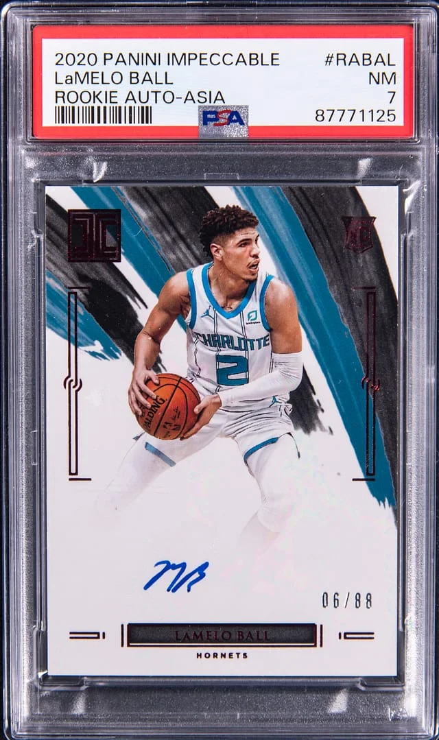 2020-21 Panini Impeccable LaMelo Ball Auto Asia #RABAL card image