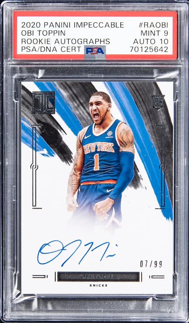2020-21 Panini Impeccable Obi Toppin Signed #RAOBI card image