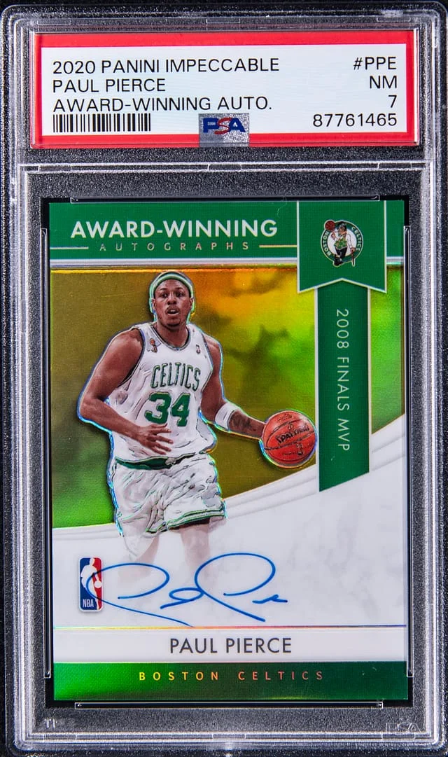 2020-21 Panini Impeccable Paul Pierce Award-Winning Autograph #AW-PPE card image