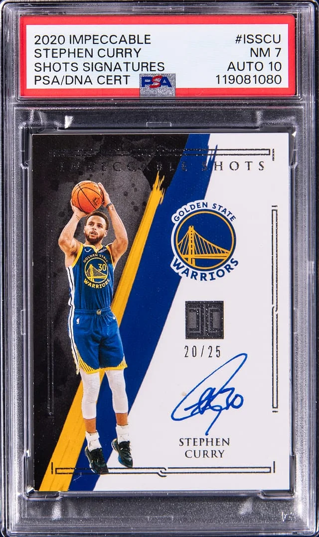 2020-21 Panini Impeccable Stephen Curry Shots Signatures #IS-SCU card image