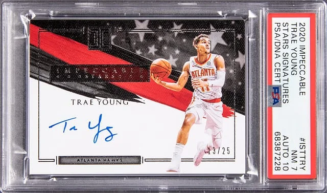 2020-21 Panini Impeccable Trae Young Stars Signatures #IST-TRY card image