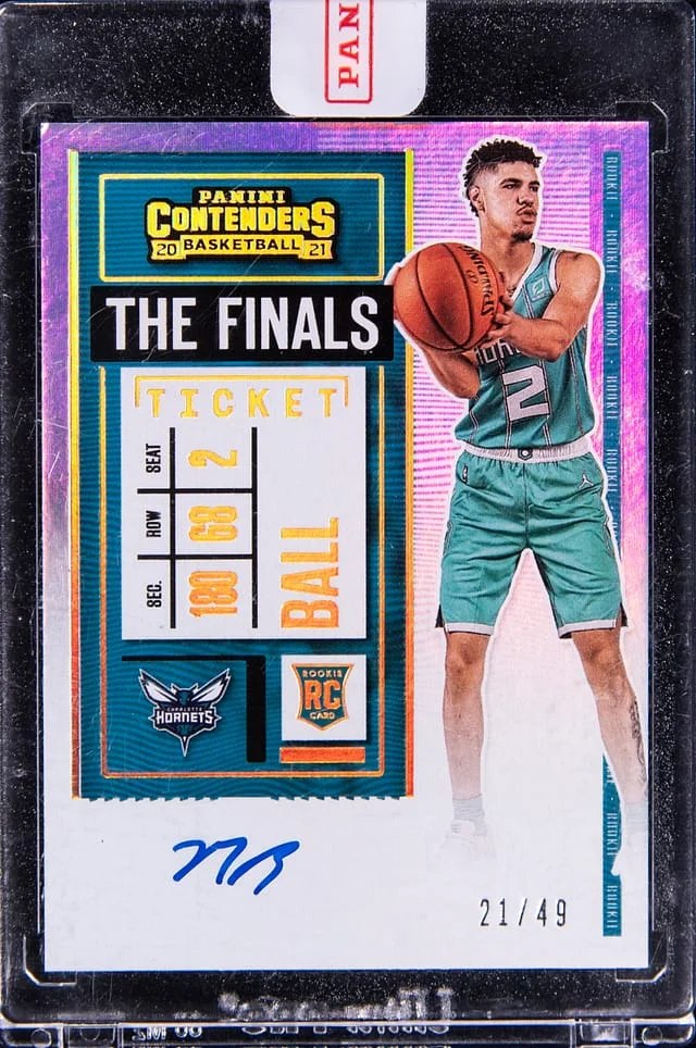 2020-21 Panini LaMelo Ball Candtenders The Finals Ticket Autograph #125 card image