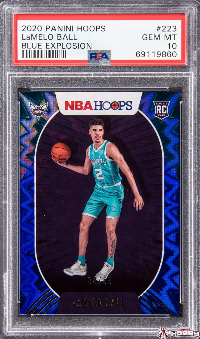 2020-21 Panini LaMelo Ball Panini NBA Hoops Blue Explosion #223 card image
