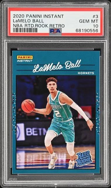 2020-21 Panini LaMelo Ball Instant NBA Rated Retro #3 card image
