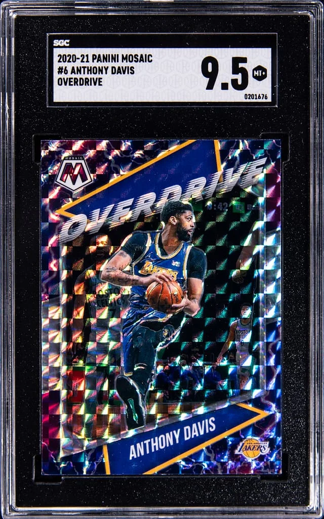 2020-21 Panini Mosaic Anthony Davis Overdrive #6 card image