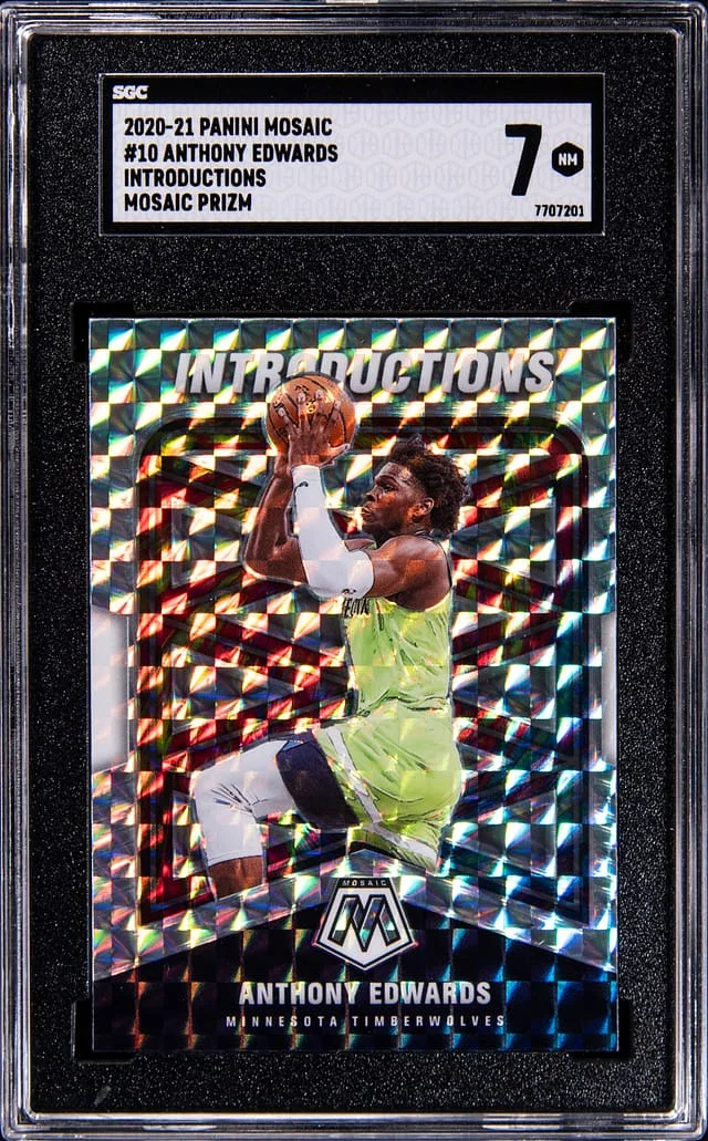 2020-21 Panini Mosaic Anthony Edwards Introductions Prizm #10 card image