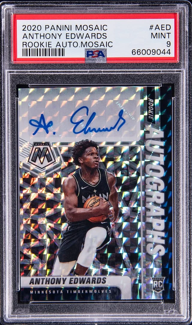 2020-21 Panini Mosaic Anthony Edwards Autograph Mosaic #RA-AED card image