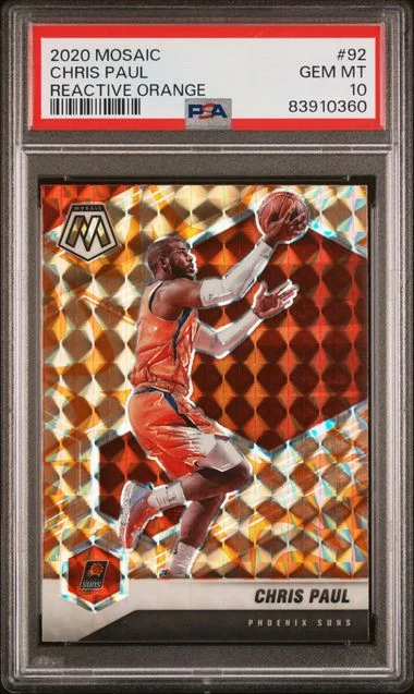 2020-21 Panini Mosaic Chris Paul Reactive Orange #92 card image