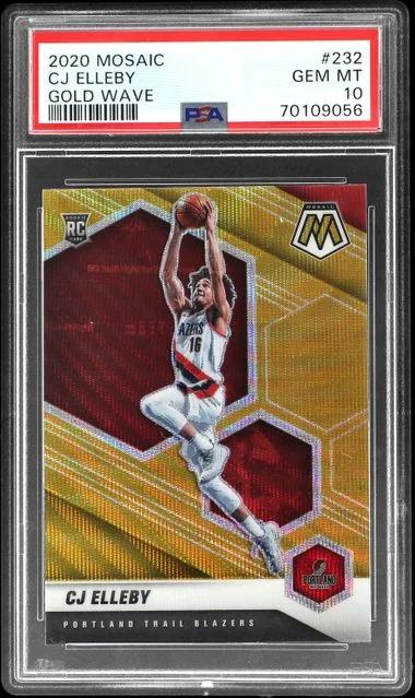 2020-21 Panini Mosaic CJ Elleby Gold Wave #232 card image