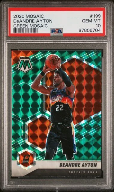 2020-21 Panini Mosaic Deandre Ayton Green Mosaic #199 card image