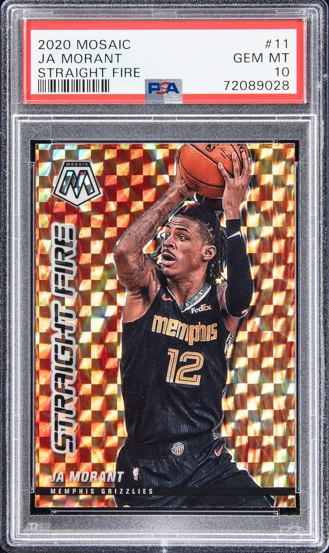 2020-21 Panini Mosaic Ja Morant Straight Fire #11 card image
